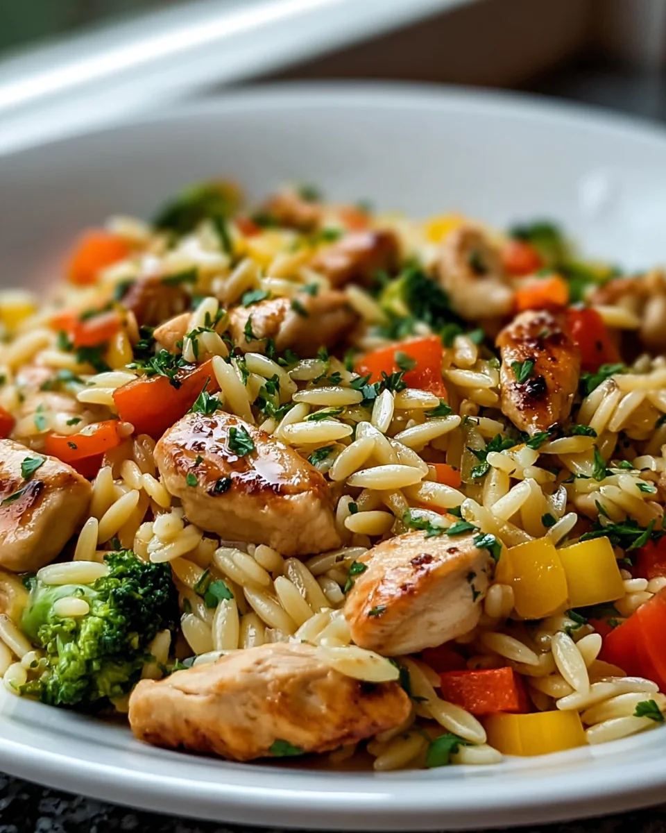 Zitronen-Hähnchen Orzo Gemüsepfanne: Dein ultimatives Rezept