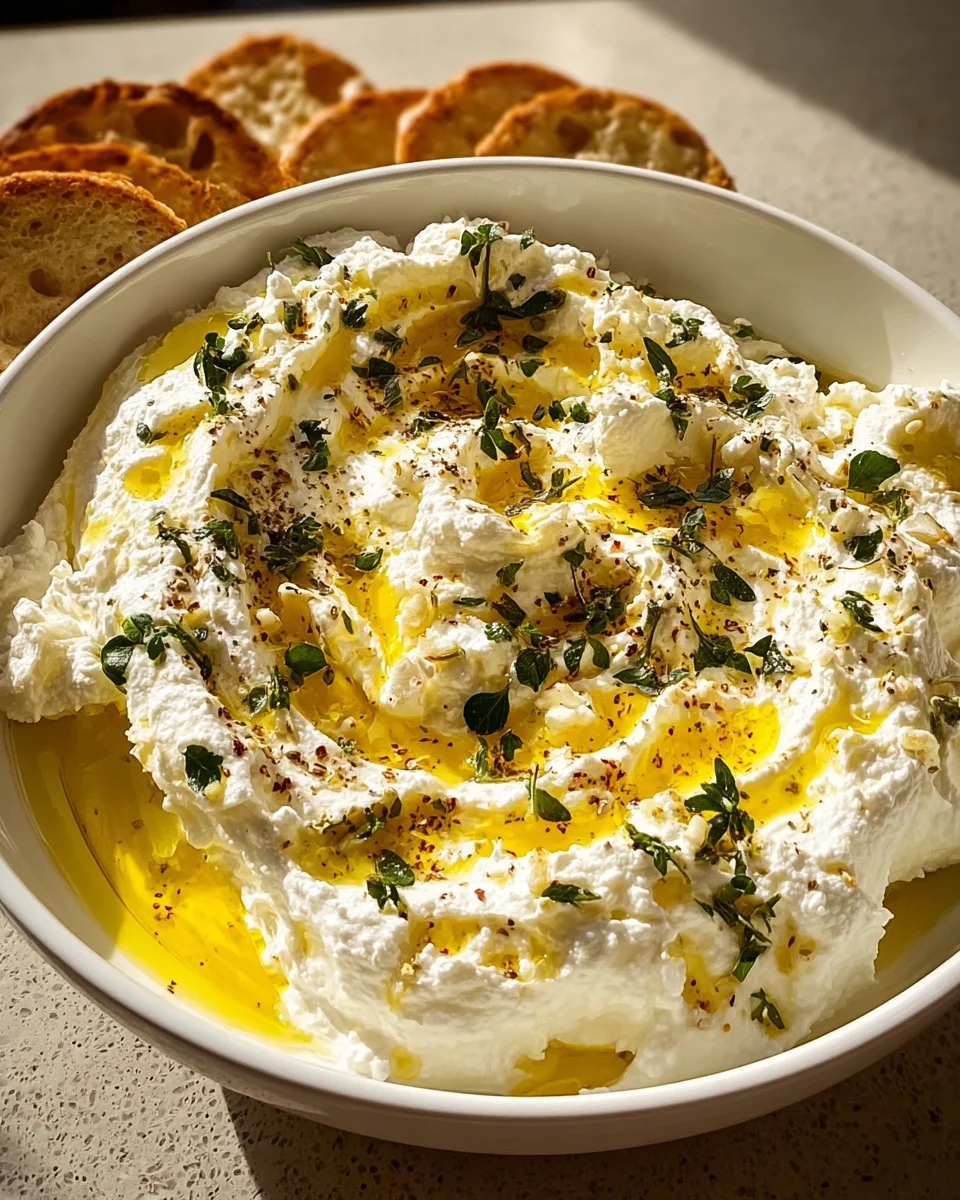 Verführerisches Rezept für geschlagene Feta und gerösteten Knoblauch