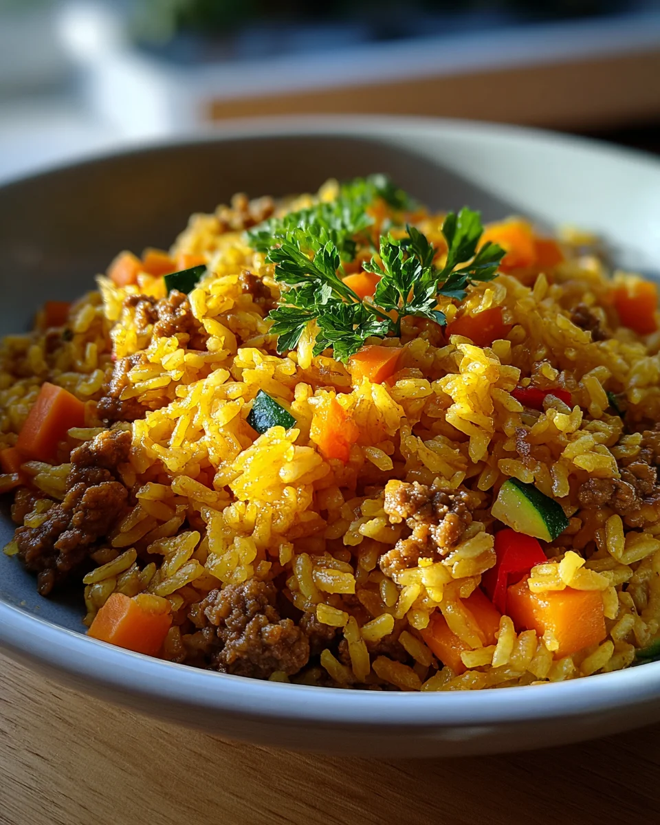 Curryreis mit Hackfleisch – Einfache, schmackhafte Rezeptidee!