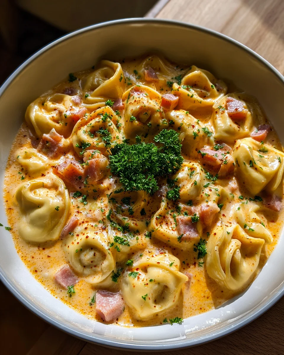 Cremige Tortellini mit Schinken-Käse-Soße: Ein Genuss!