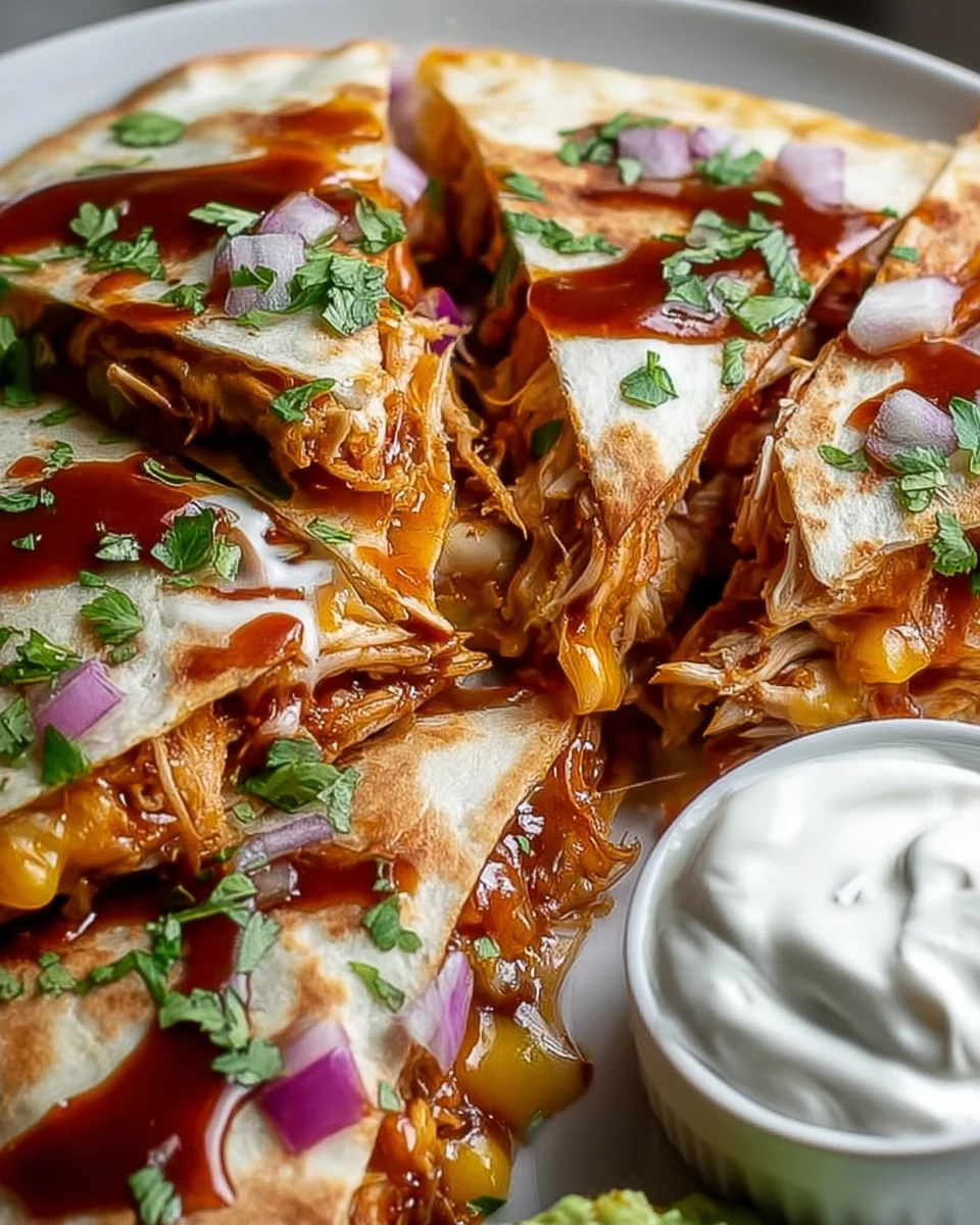 Hot Honey BBQ Chicken Quesadillas – Scharfer Genuss für jeden Tag!