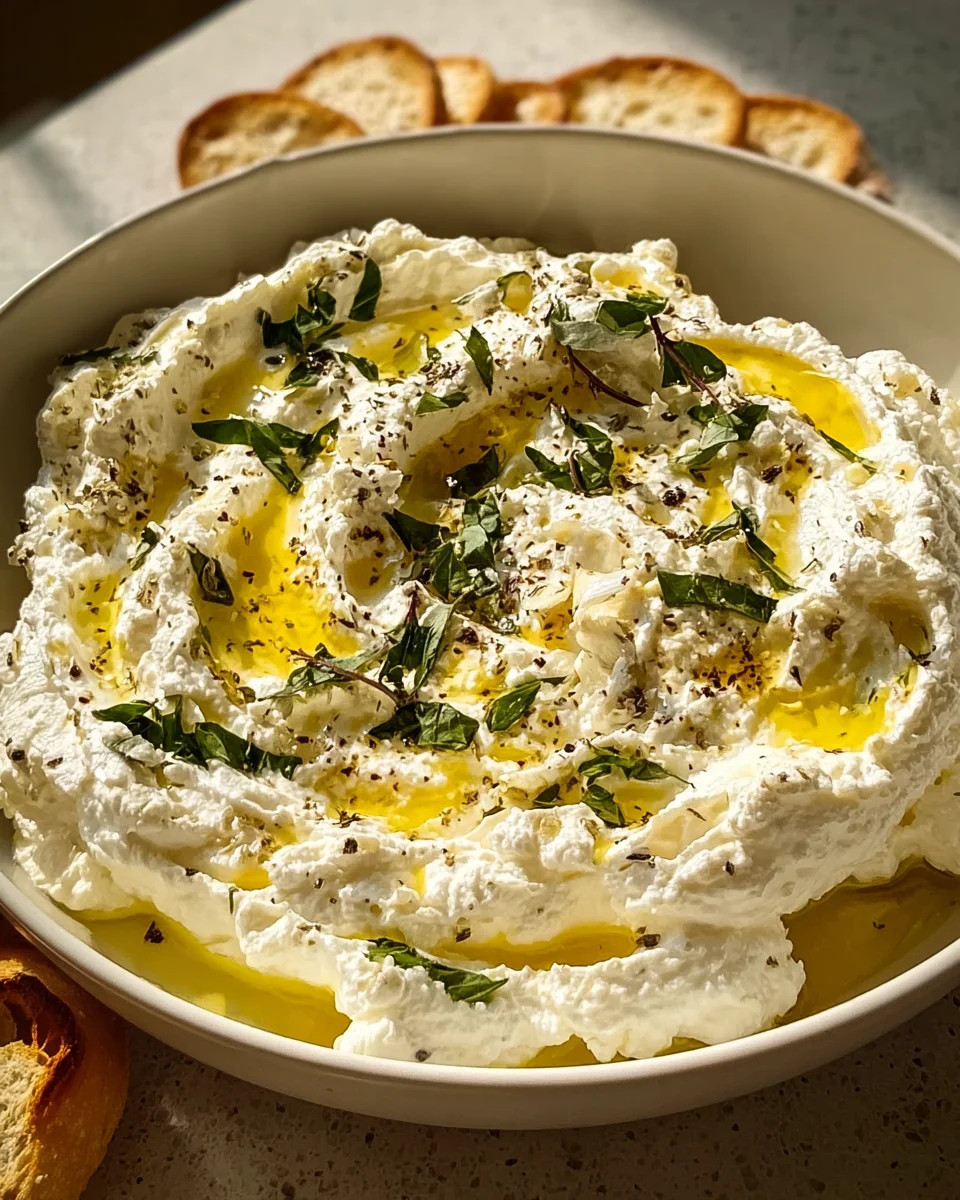 Verführerisches Rezept für geschlagene Feta und gerösteten Knoblauch