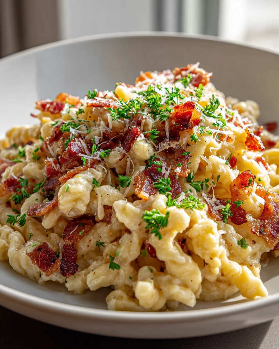 Spaetzle Carbonara: Mit Knusprigem Rind – Perfekter Genuss