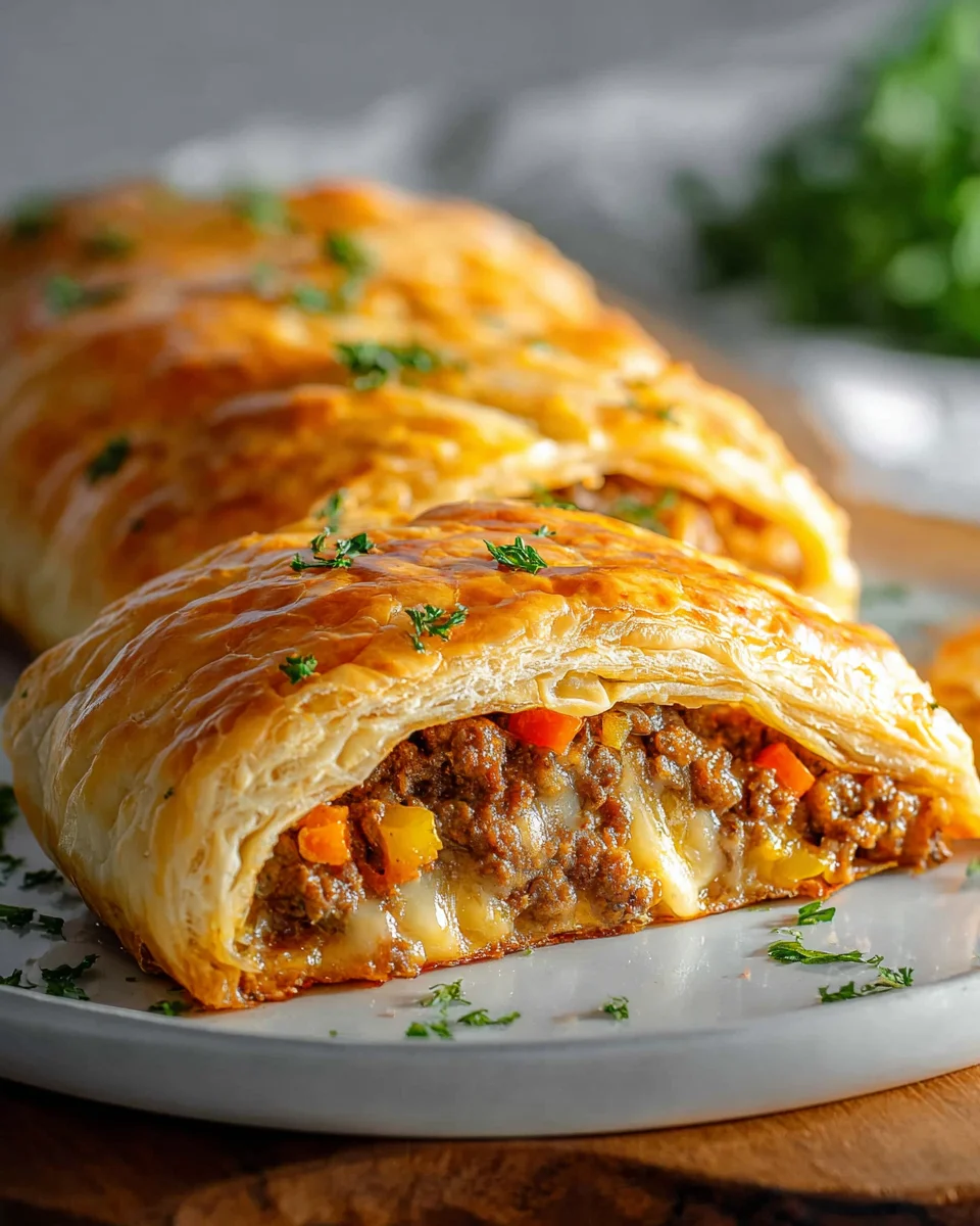 Hackfleisch Käse Blätterteig Rolle: Knusprig & Herzhaft!