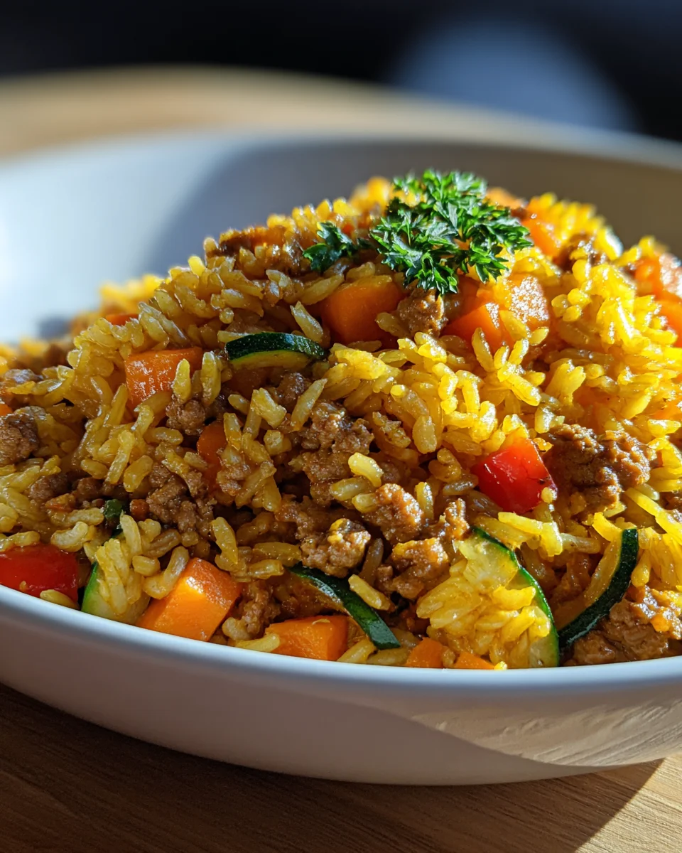 Curryreis mit Hackfleisch – Einfache, schmackhafte Rezeptidee!