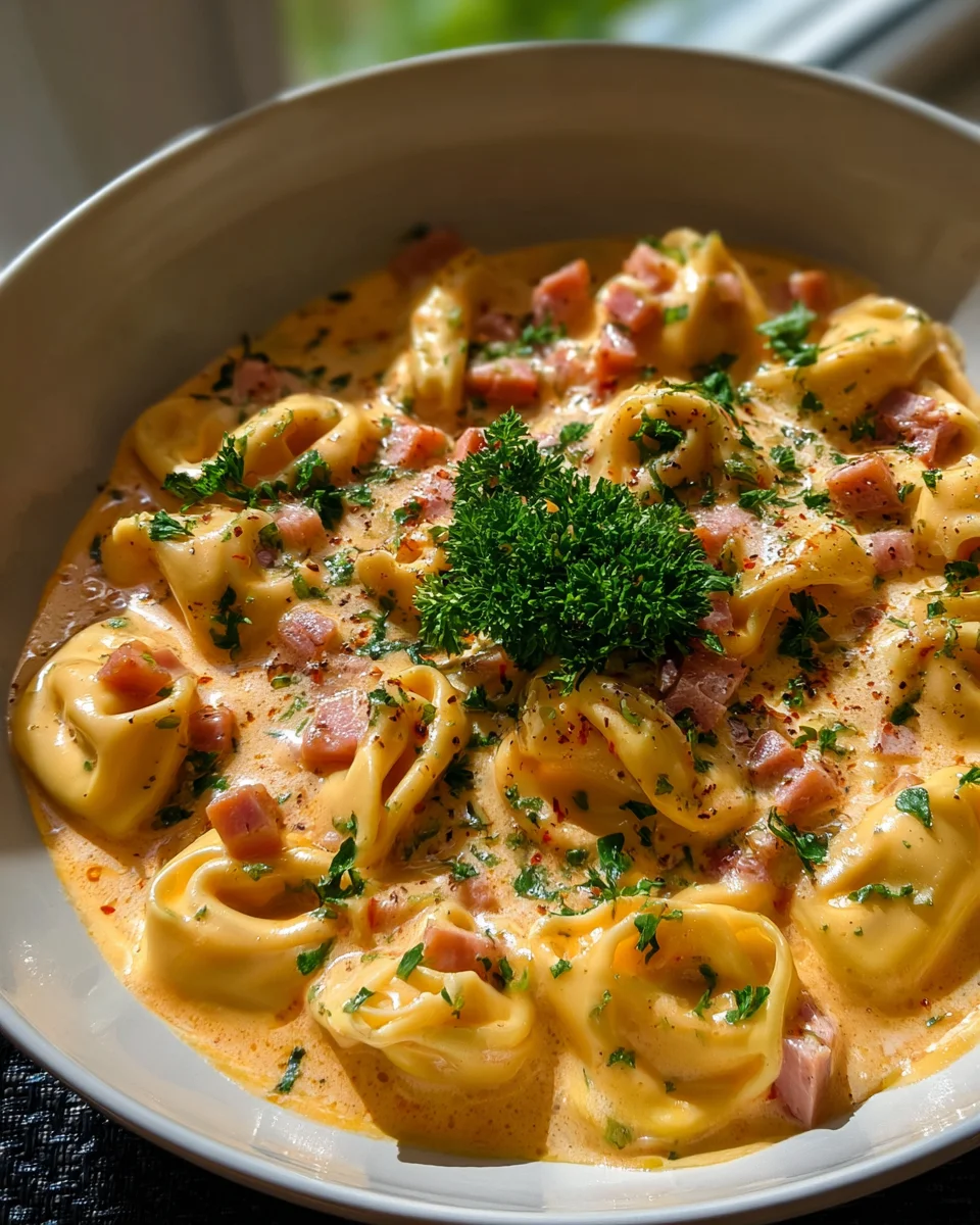 Cremige Tortellini mit Schinken-Käse-Soße: Ein Genuss!