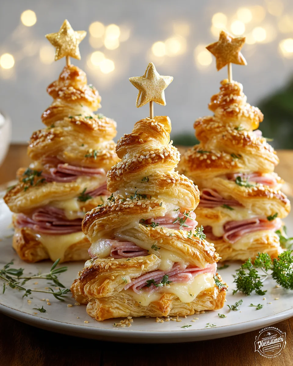 Beef Ham Cheese Puff Pastry Weihnachtsbaum Rezept