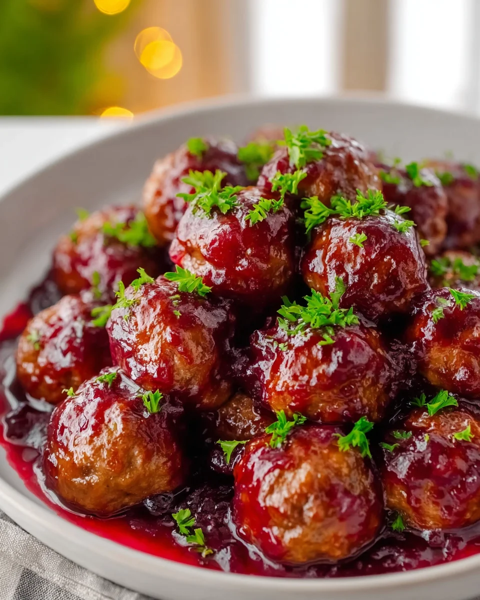 Festliche Cranberry Rinder-Fleischbällchen – Schnell & Lecker