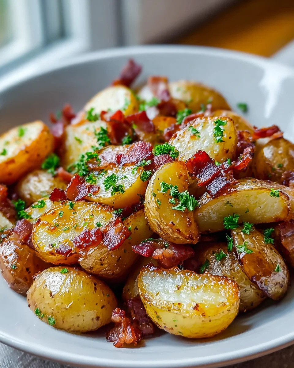 Knuspriger Rinderbacon: Honig-geröstete Kartoffeln einfach