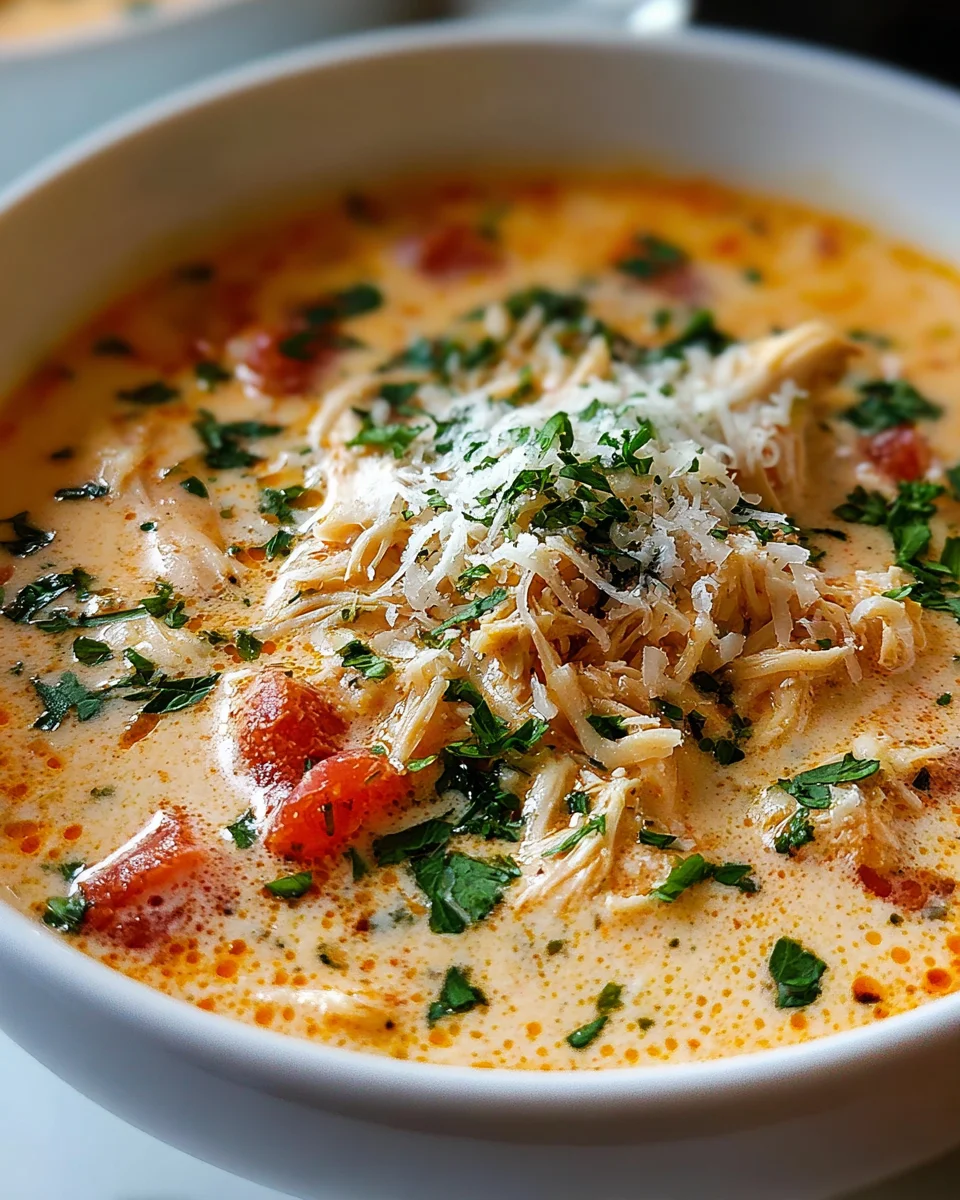 Einfache Cremige Crock Pot Hähnchen Parmesan Suppe Rezept