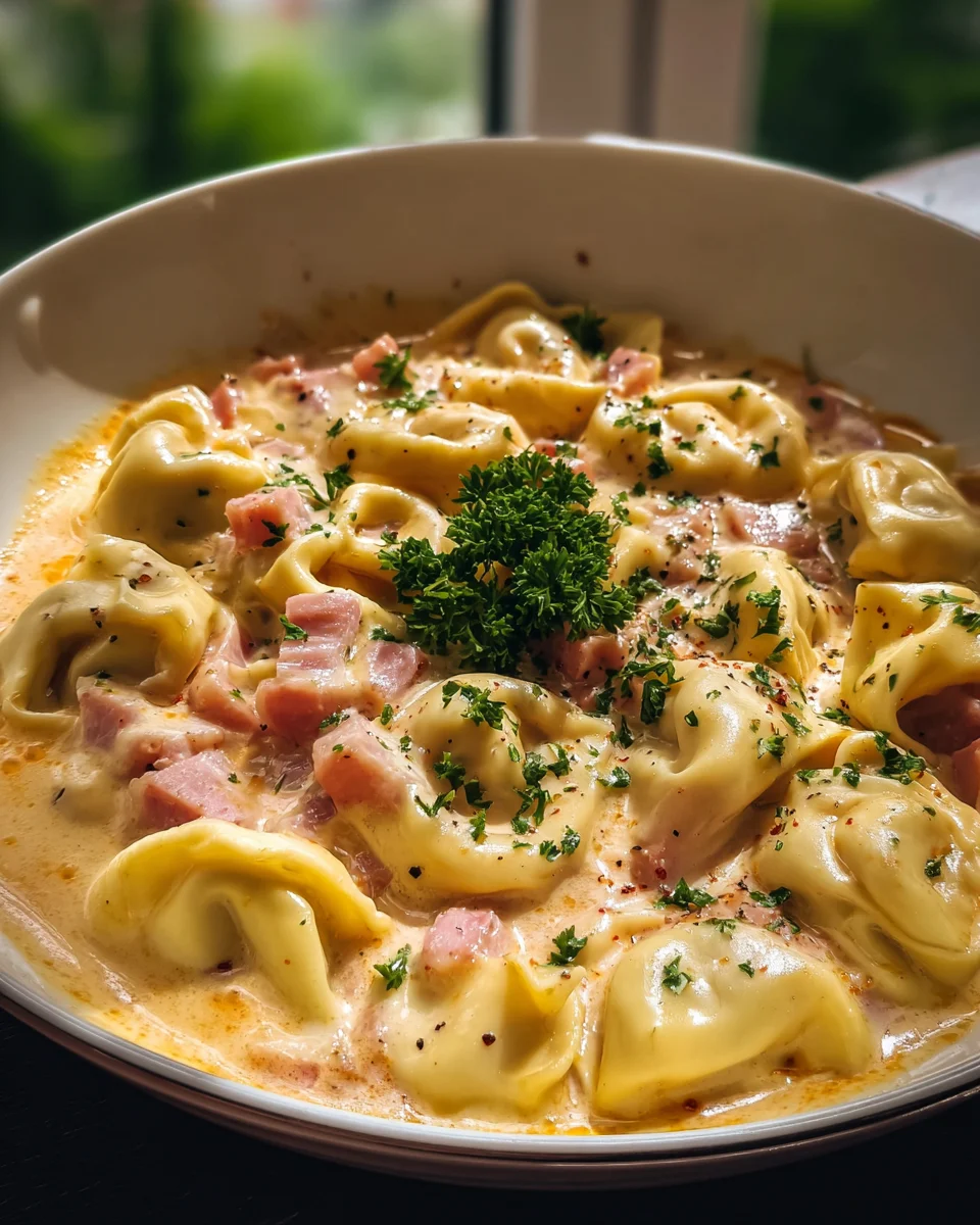 Cremige Tortellini mit Schinken-Käse-Sauce: Rezept entdecken!