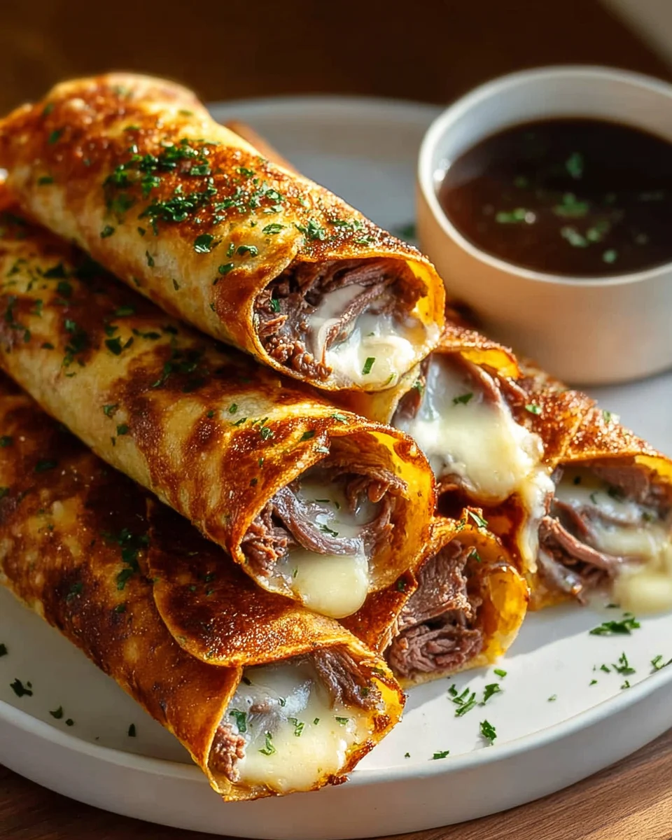 Leckere French Dip Tortilla Roll Ups – Ein einfaches Rezept!