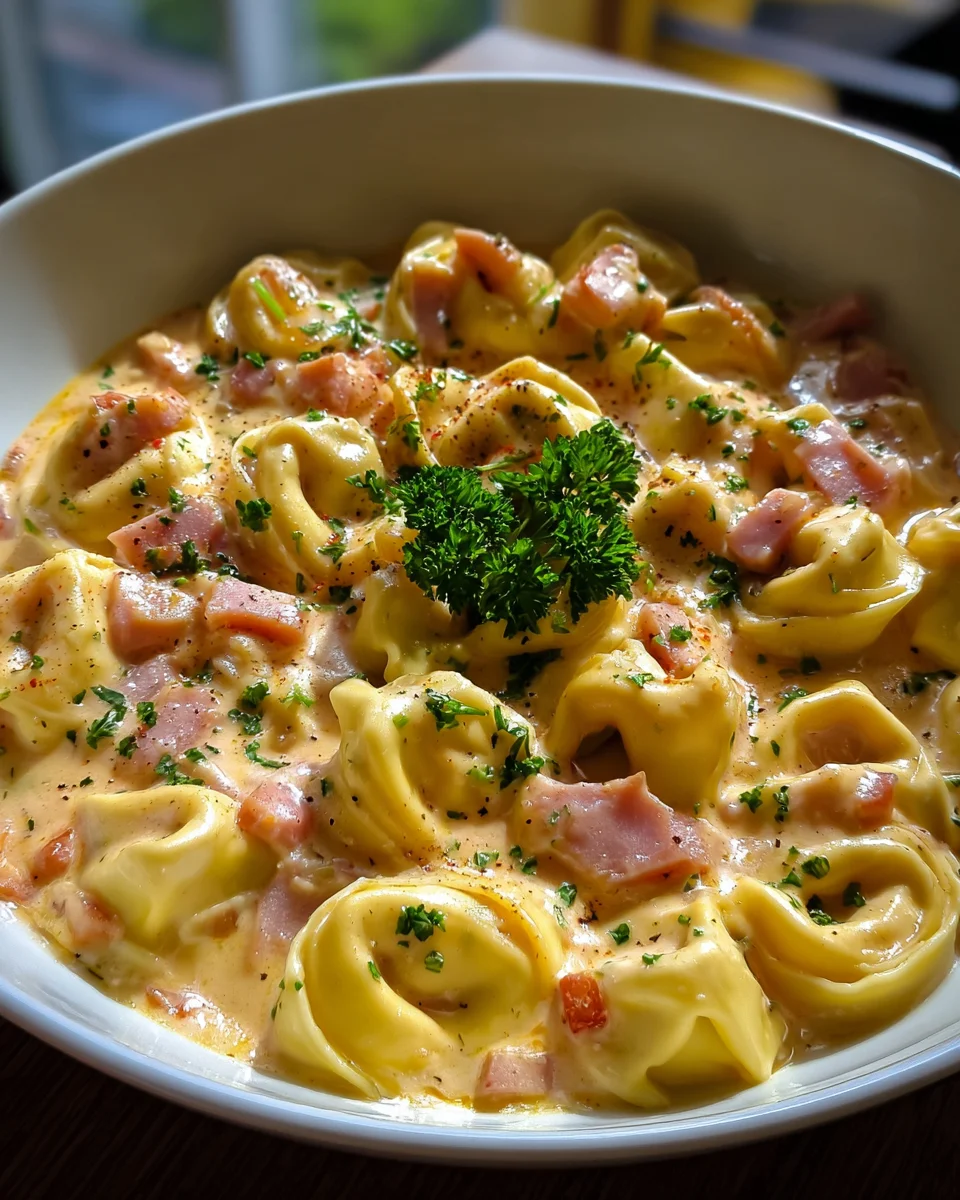Cremige Tortellini mit Schinken-Käse-Sauce: Rezept entdecken!