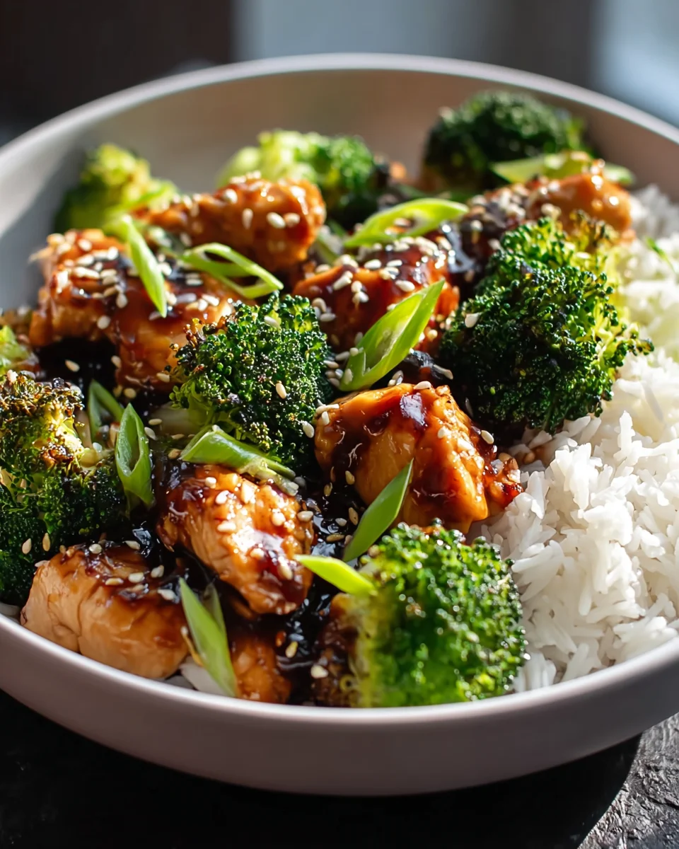 Gesundes Chicken Teriyaki mit Brokkoli und Reis – Lecker!