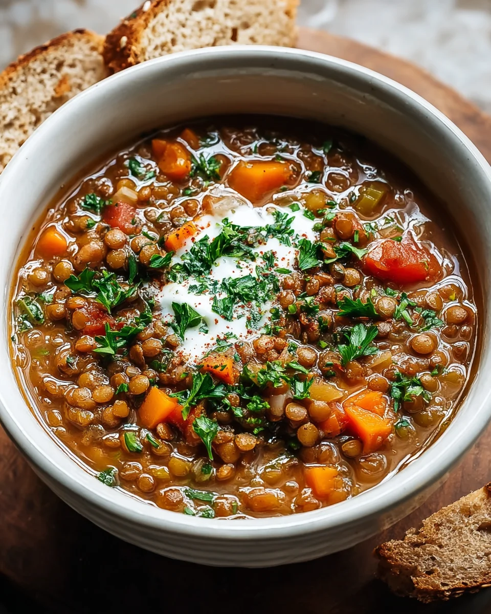 Einfache Mediterrane Linsensuppe: Kräftiger Komfort-Geschmack