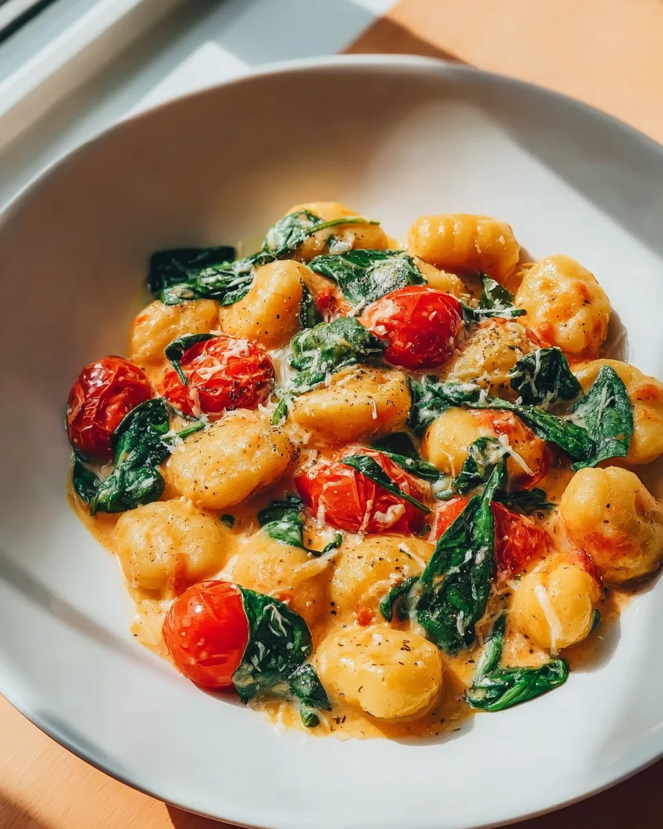Gnocchi Pfanne: Tomate, Spinat – Schnell & Unglaublich Gut!