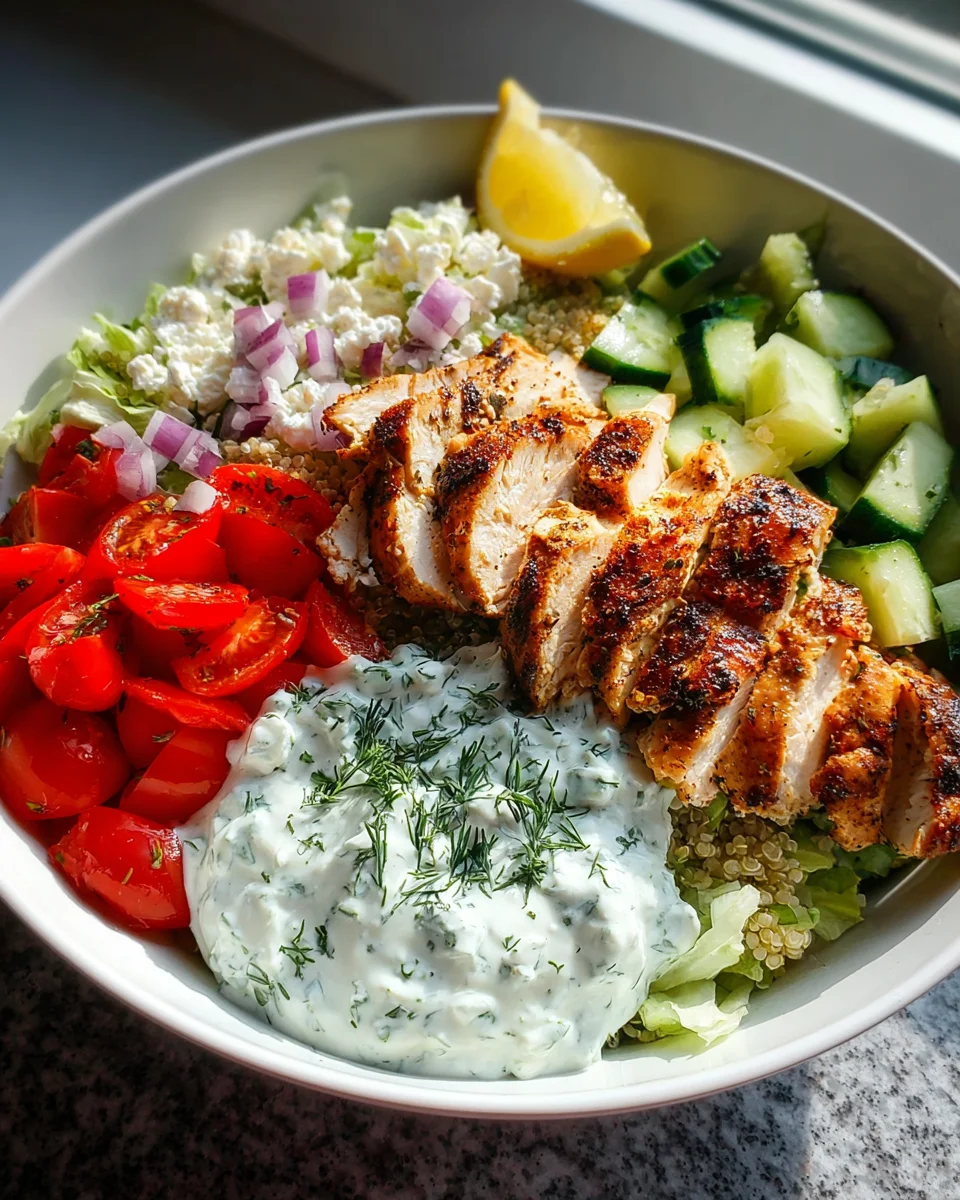 Griechische Hühnchen-Bowls: Lecker & Gesund genießen!