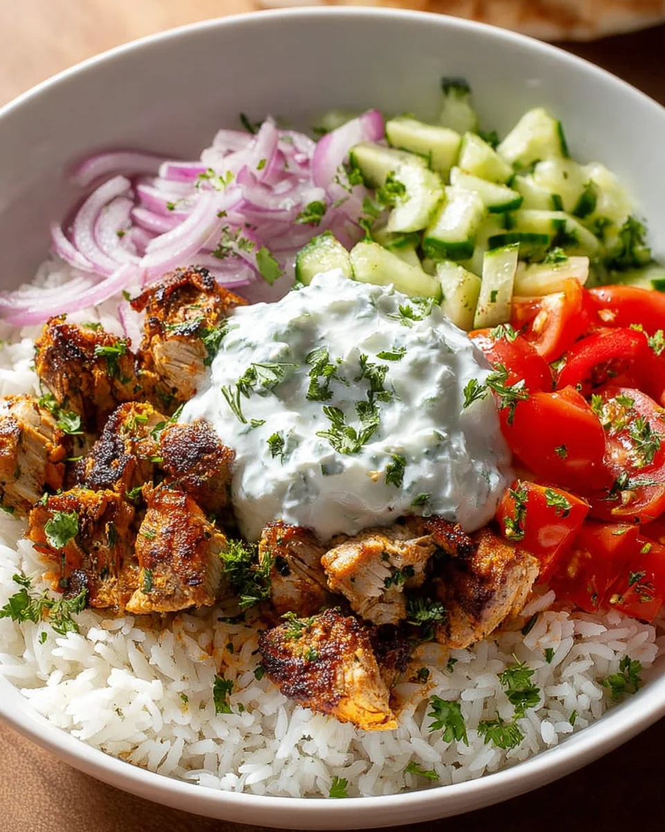Die beste Griechische Hähnchen Bowl: Saftig & voller Geschmack