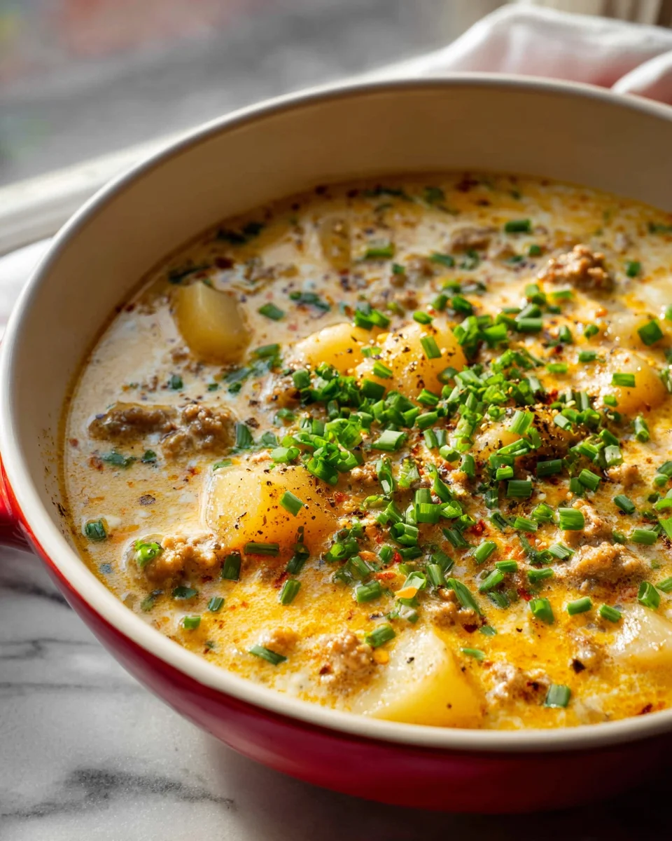 Klassische Rinderwurst Kartoffelsuppe – Einfach & Lecker
