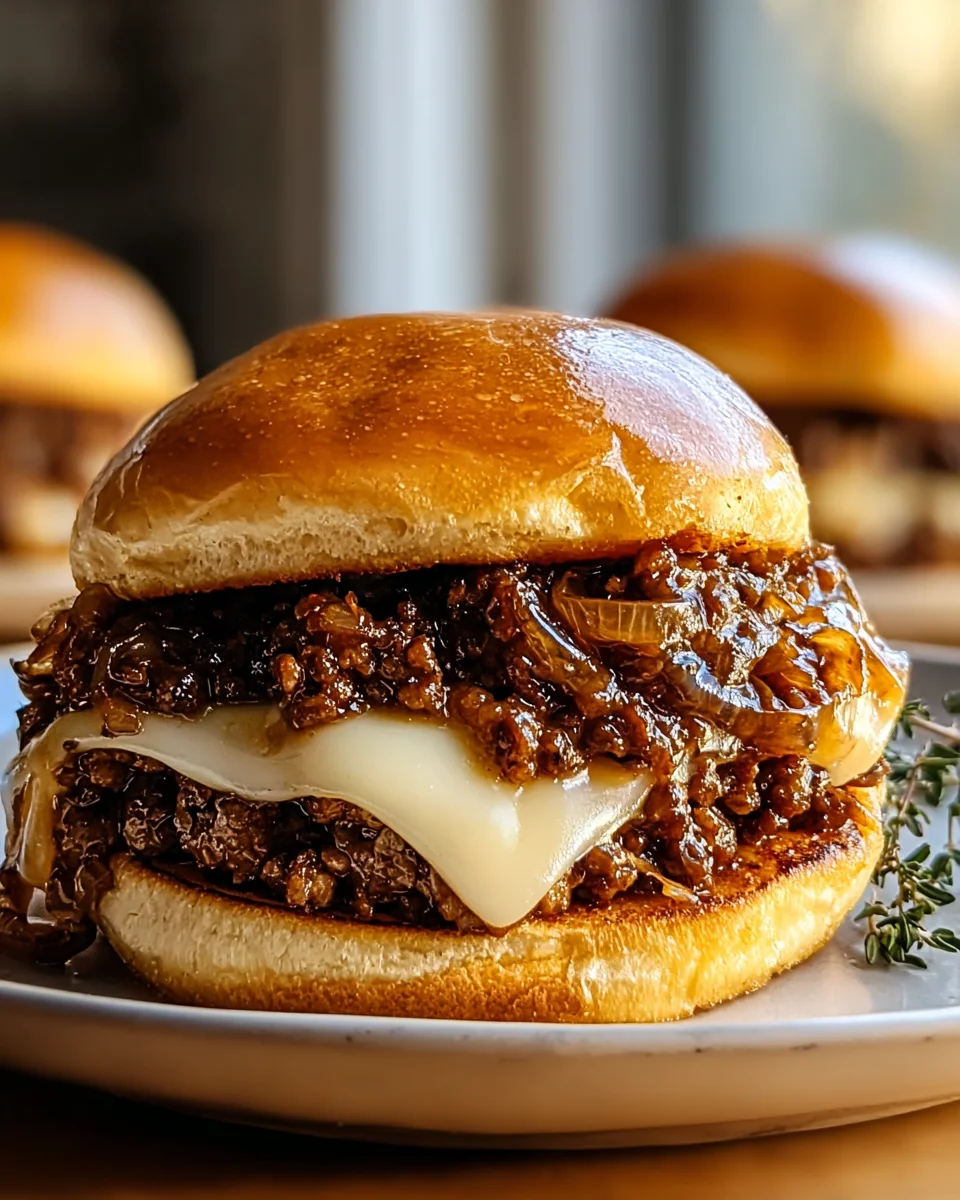 Unwiderstehliche Französische Zwiebel-Rindfleisch Sloppy Joes