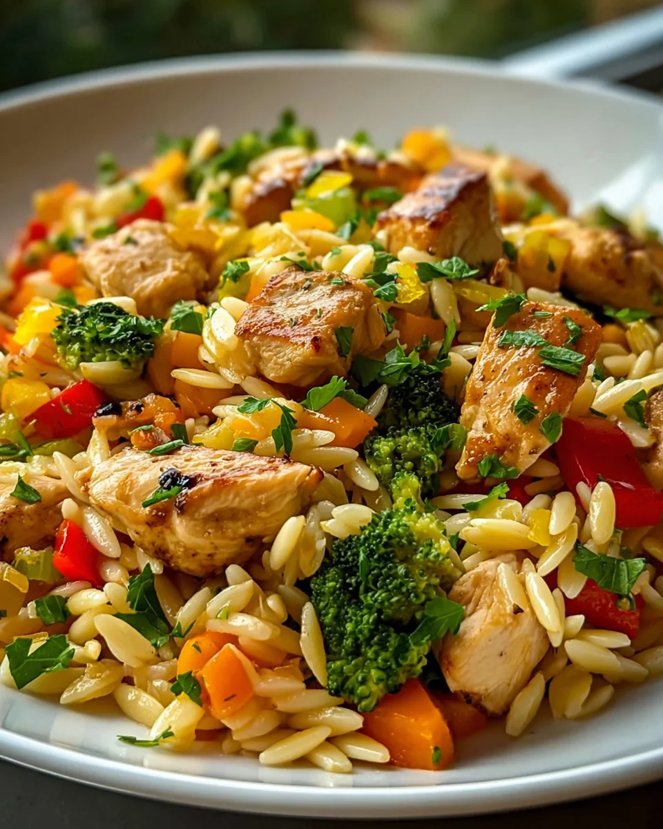 Zitronen-Hähnchen Orzo Gemüsepfanne: Dein ultimatives Rezept