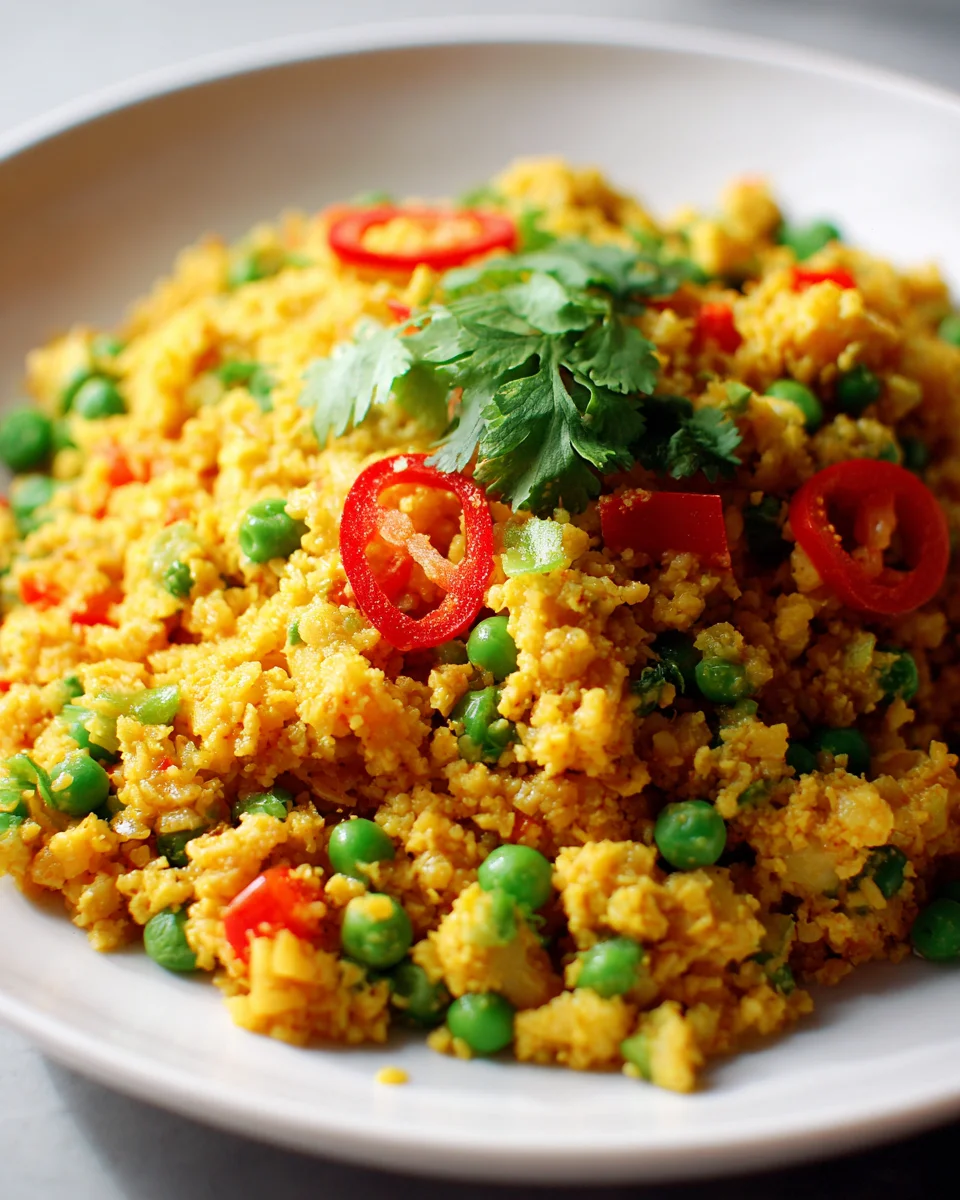 Blitzschnelles Low Carb Curry Rice mit Blumenkohlreis