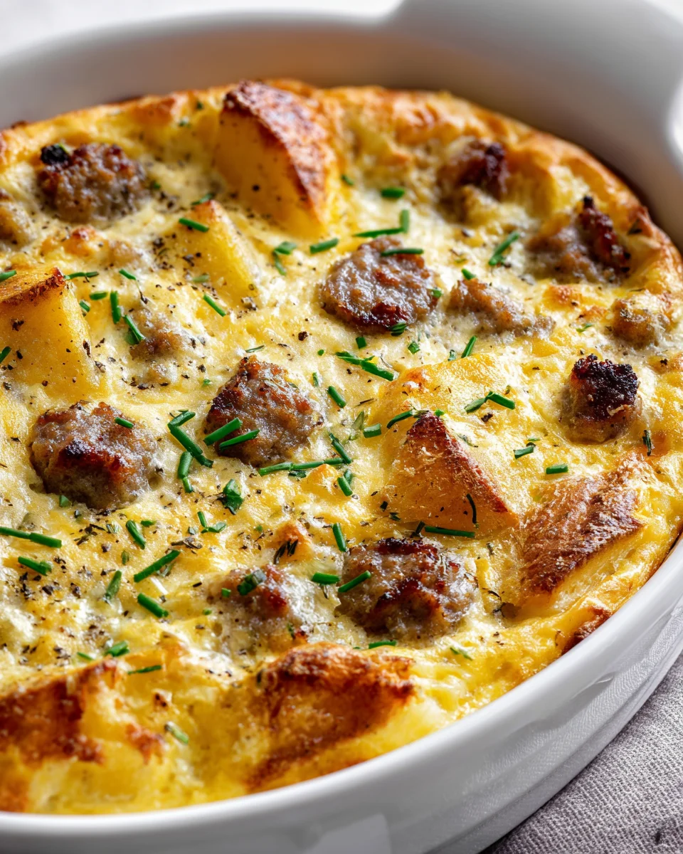 Cremiger Ei Auflauf mit Rindswürstchen & Kartoffeln – Ideal!