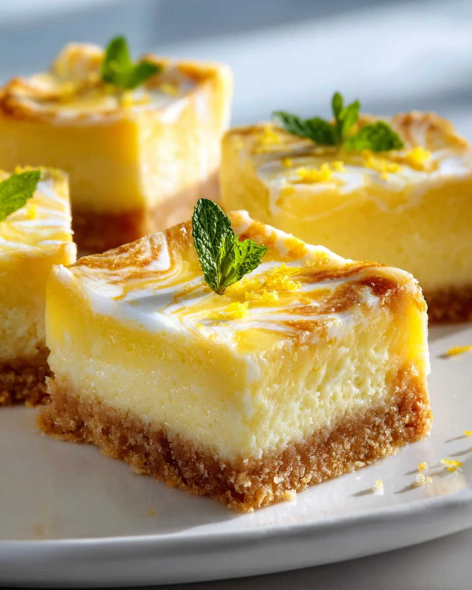 Best Cream Cheese Swirl Lemon Bars: Zesty & Decadent