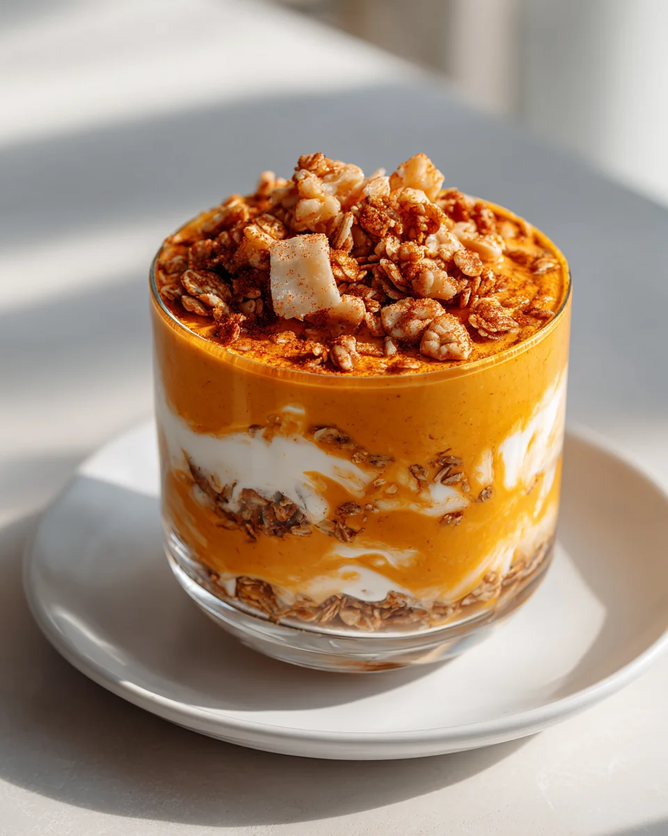 Cremige Pumpkin Spice Joghurt Parfait Cups – Dein Herbstgenuss