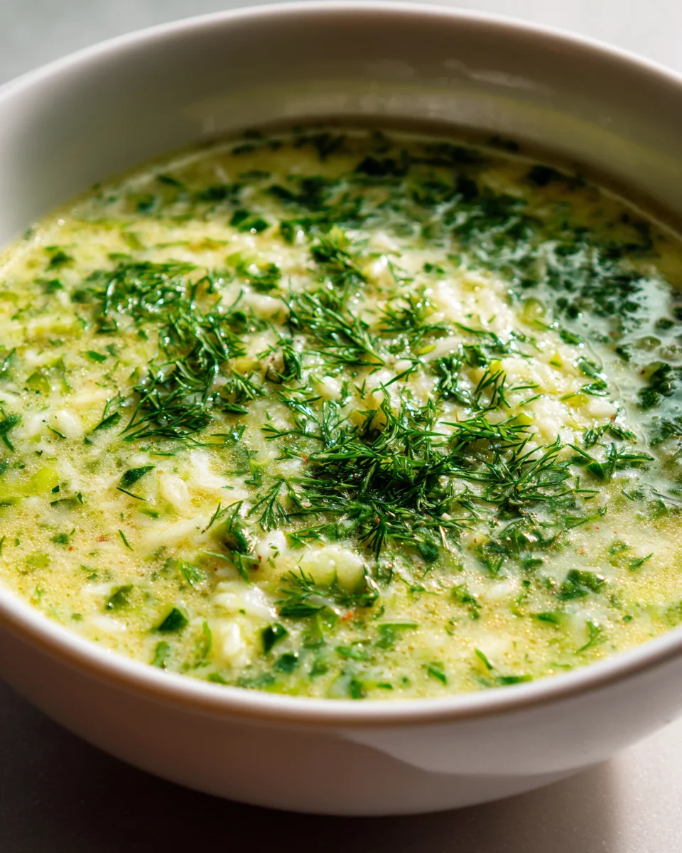 Zucchini-Reis-Suppe mit frischem Dill – Gesund & lecker!