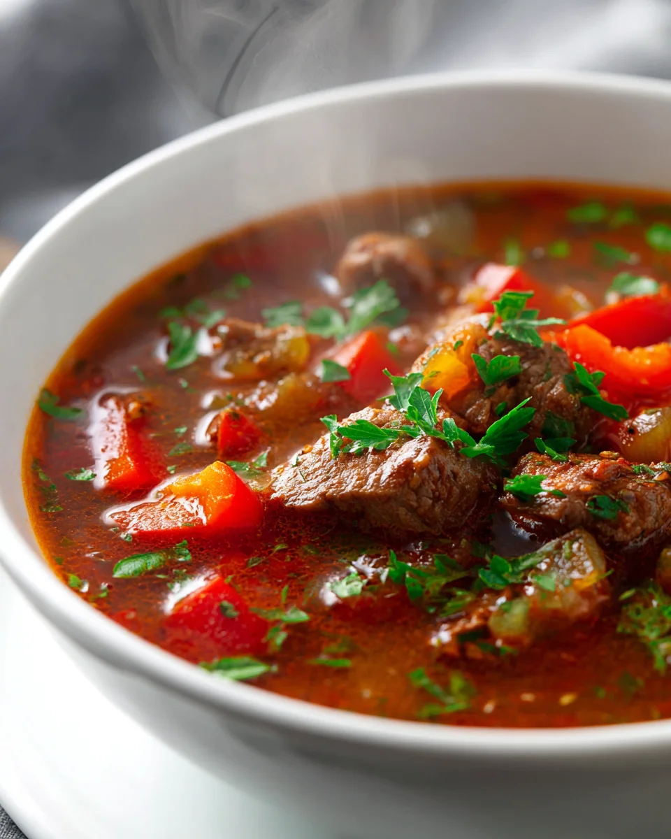 Deftige Low Carb Gulaschsuppe ohne Kartoffeln – Genuss pur!