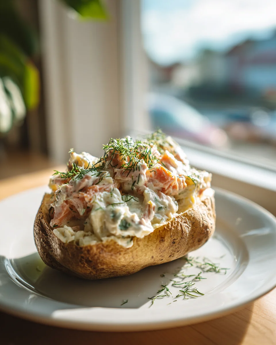 Gefüllte Kartoffel mit Lachs & Frischkäse – Cremiger Genuss!
