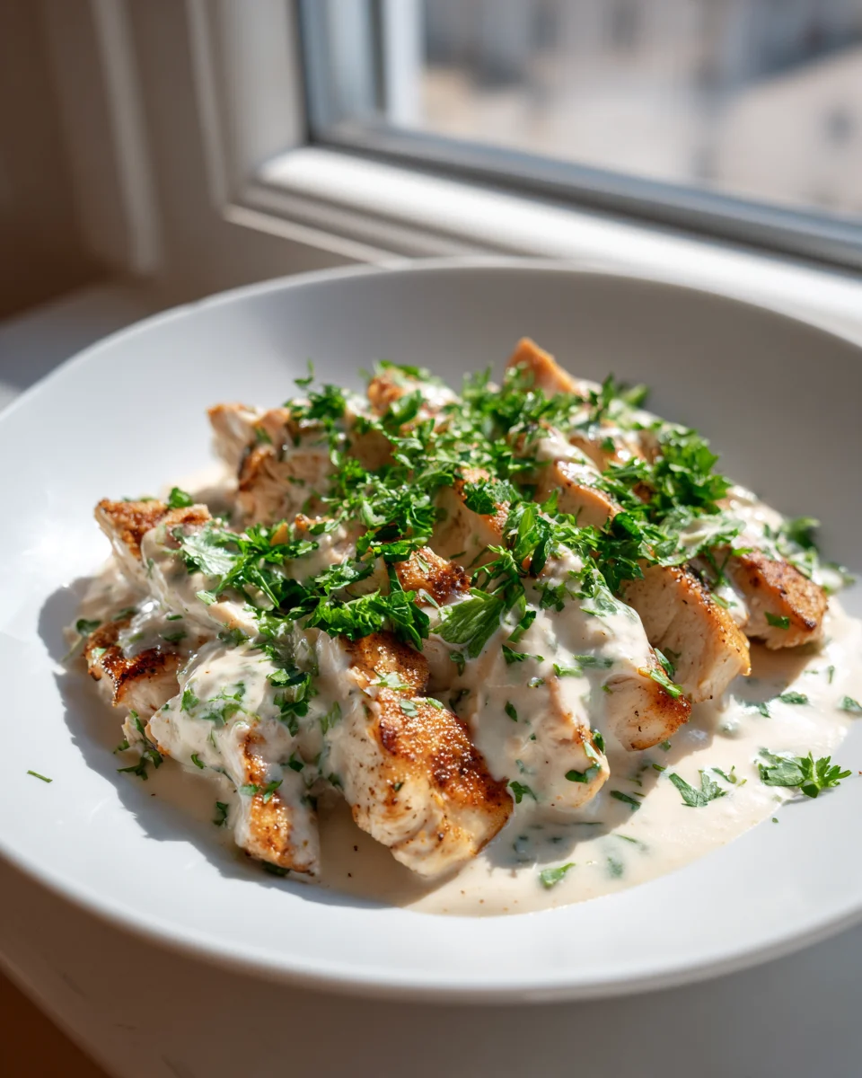 Hähnchen Gyros: Ultimativ & einfach in cremiger Schmand Soße