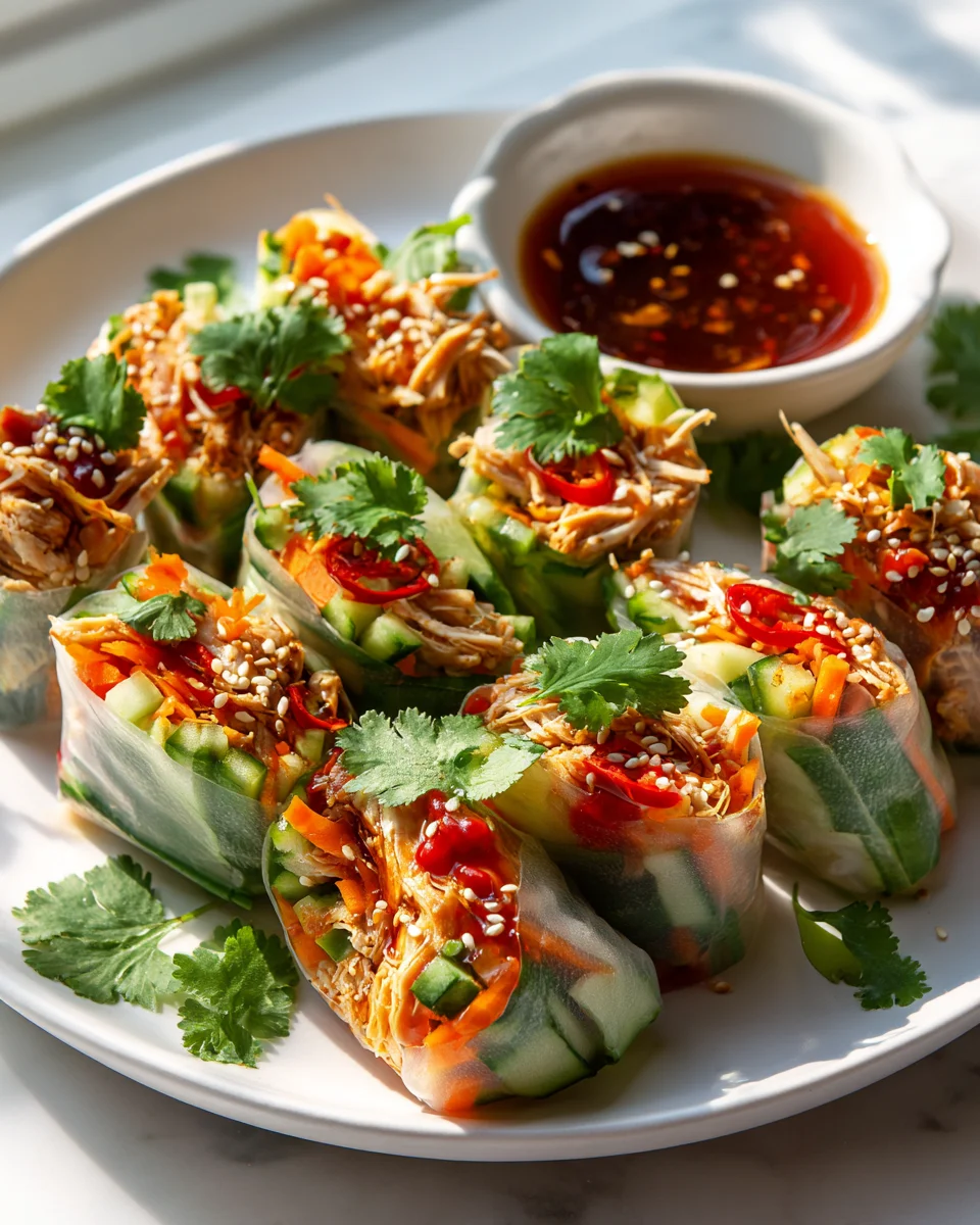 Easy Asian Chili Chicken Rice Paper Wraps: Quick & Flavorful