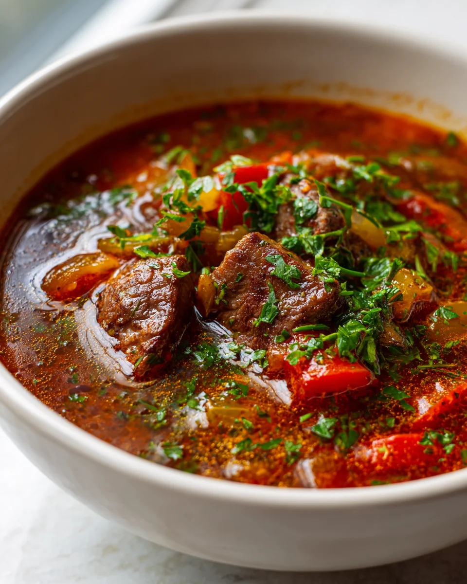 Deftige Low Carb Gulaschsuppe ohne Kartoffeln – Genuss pur!