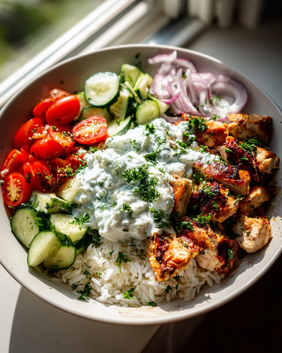 Geheimnis der saftigen Griechischen Hähnchen Bowl entdecken