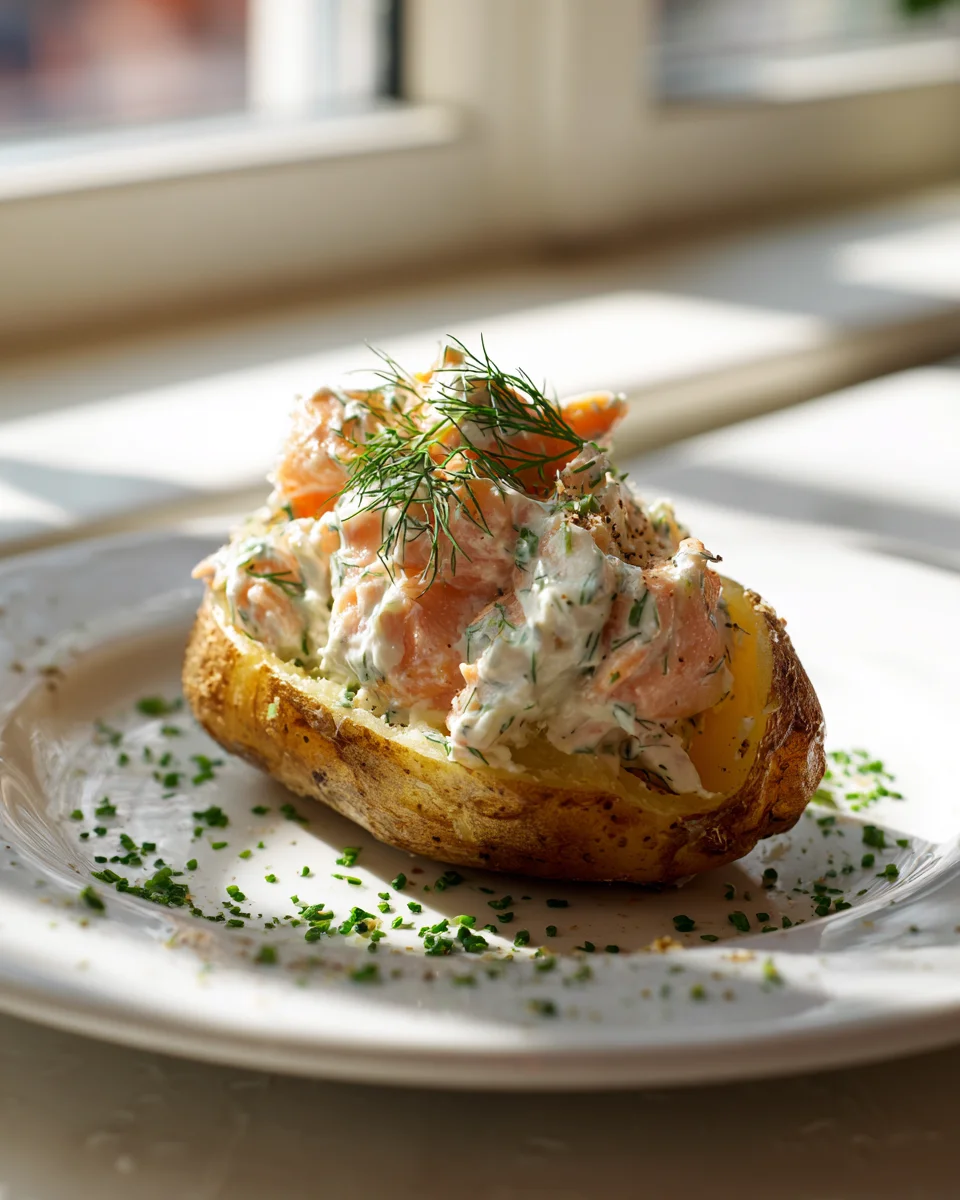 Gefüllte Kartoffel mit Lachs & Frischkäse – Cremiger Genuss!