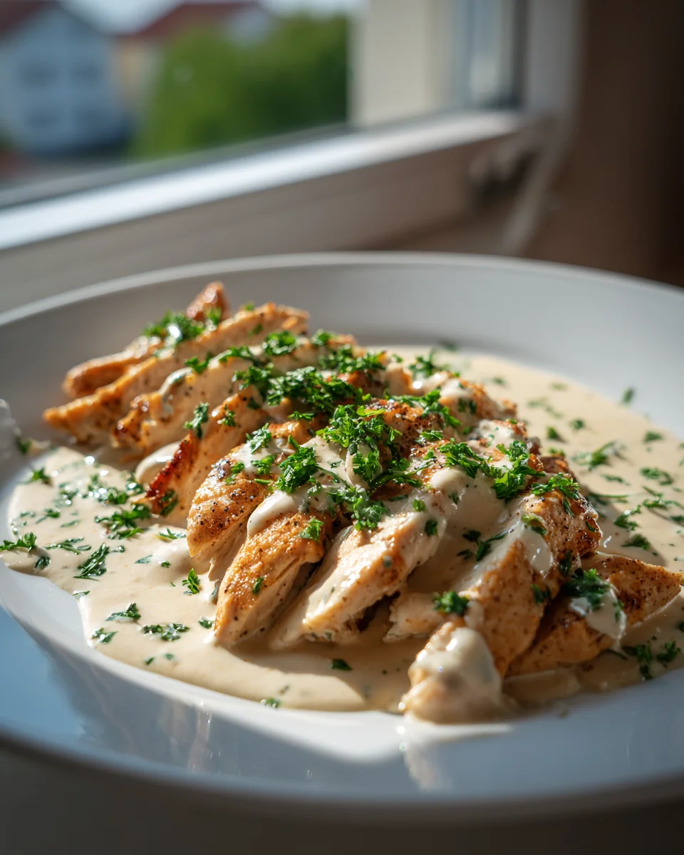 Hähnchen Gyros: Ultimativ & einfach in cremiger Schmand Soße