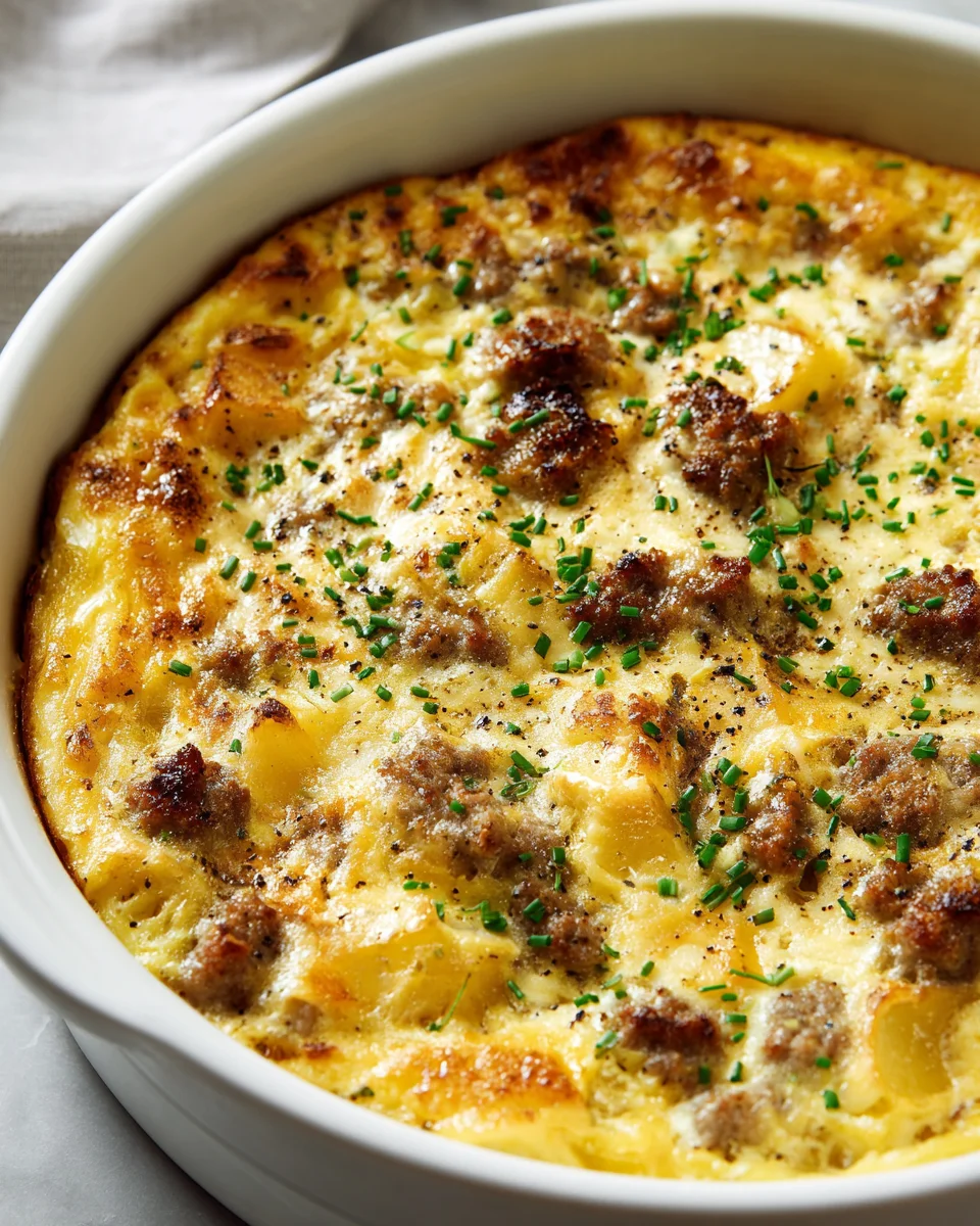 Cremiger Ei Auflauf mit Rindswürstchen & Kartoffeln – Ideal!