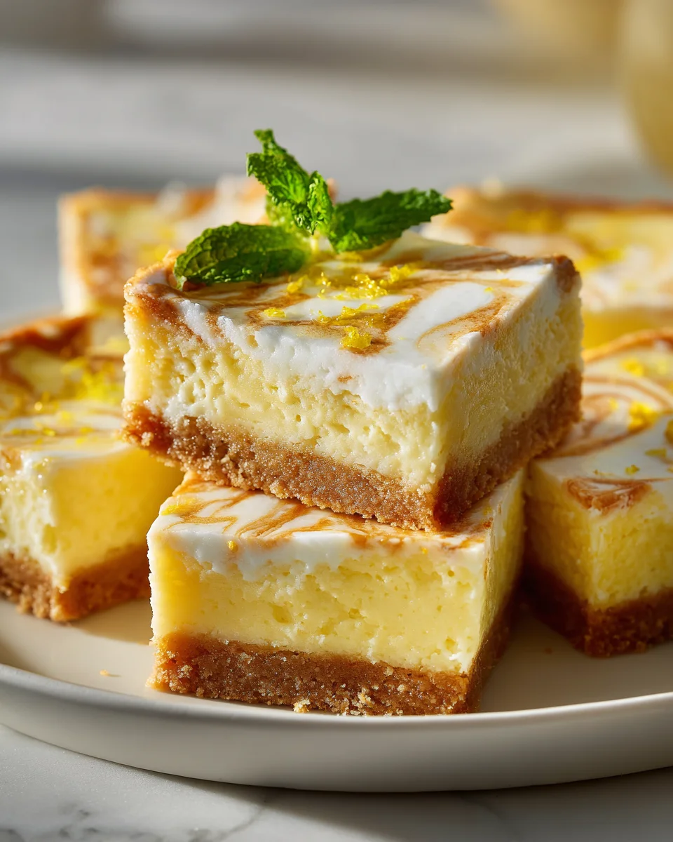 Best Cream Cheese Swirl Lemon Bars: Zesty & Decadent