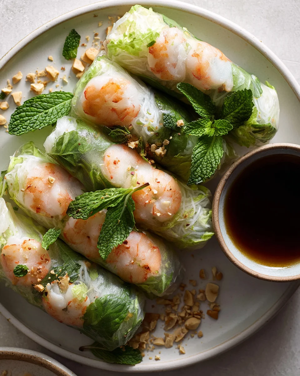 Klassische Vietnamesische Frühlingsrollen: Garnelen & Kräuter