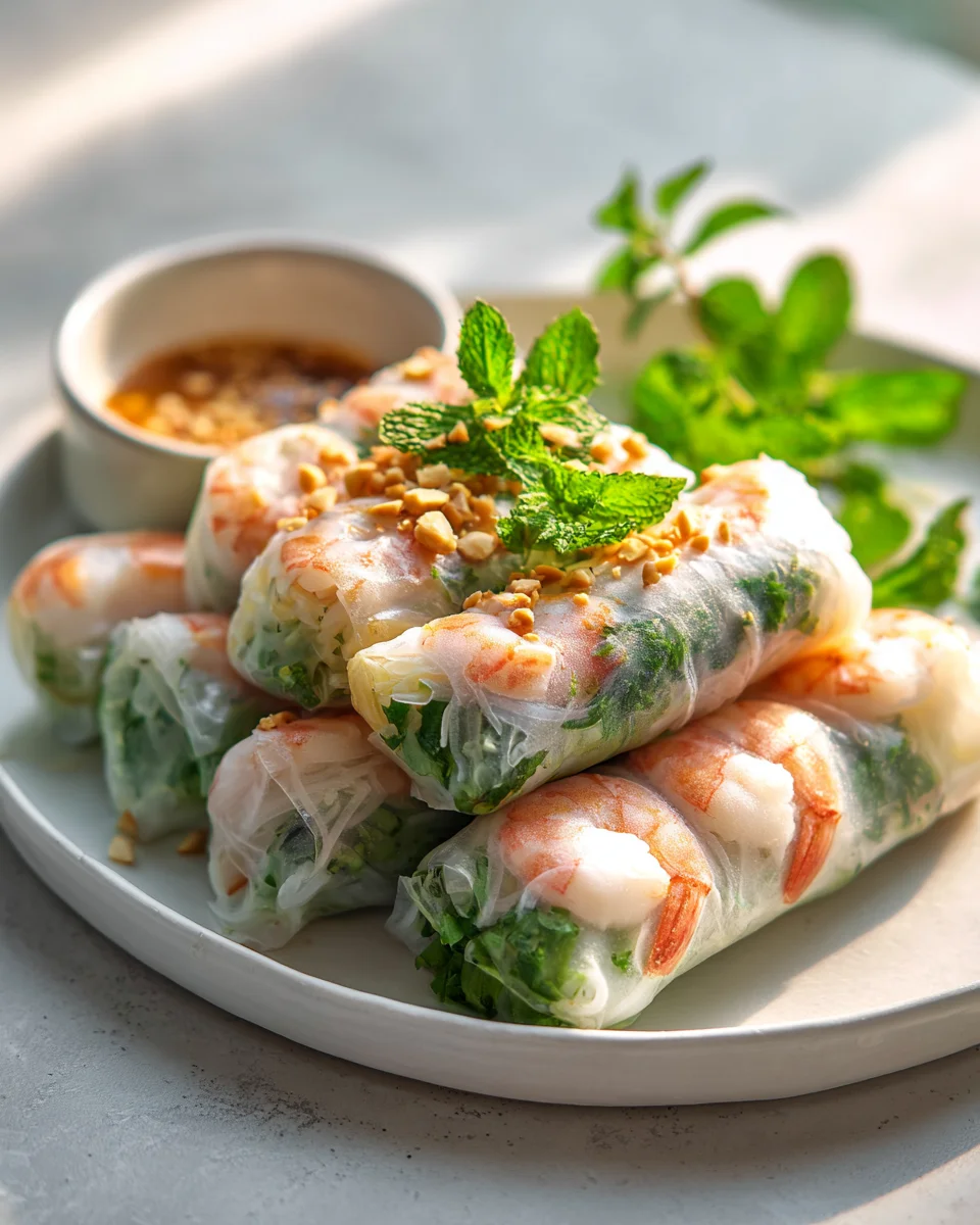 Klassische Vietnamesische Frühlingsrollen: Garnelen & Kräuter