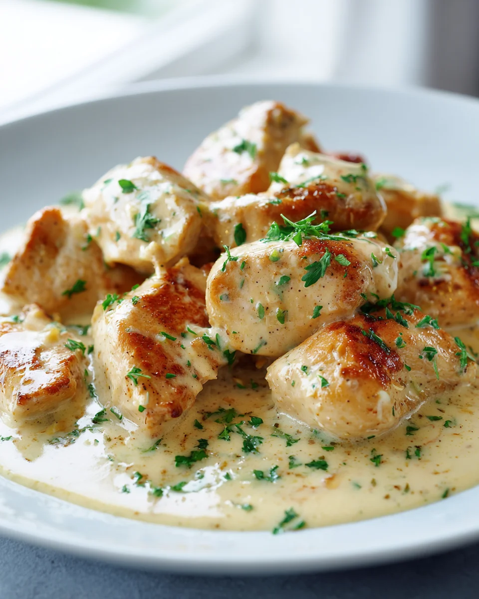 Ultimatives Hähnchenfilet in cremiger Knoblauchsauce