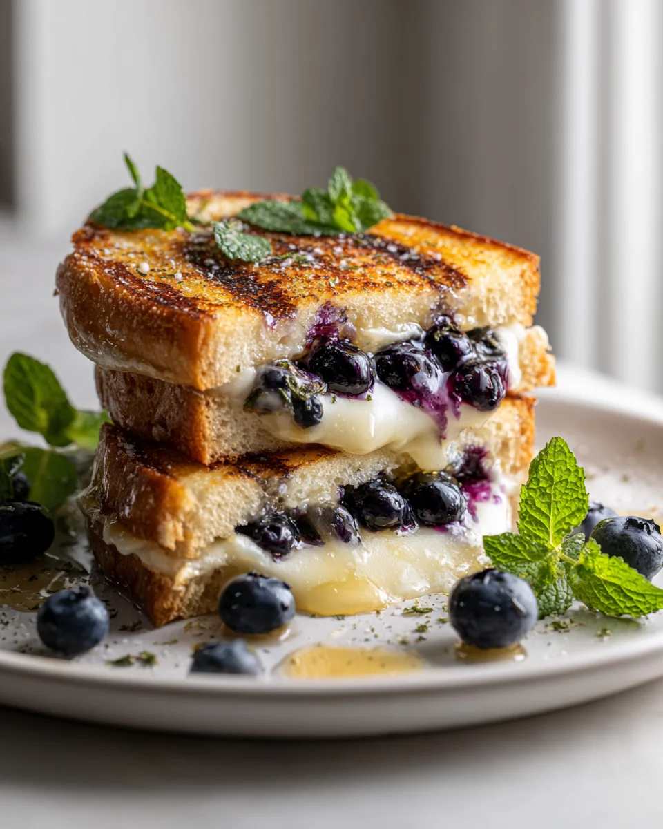 Süß-salziger Blueberry Grilled Cheese mit Brie Genuss