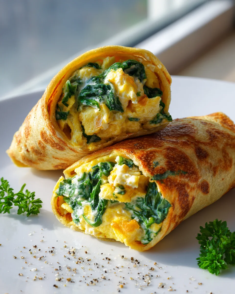 Protein Frühstücks Wrap: Ei & Spinat – Schnell & Lecker!