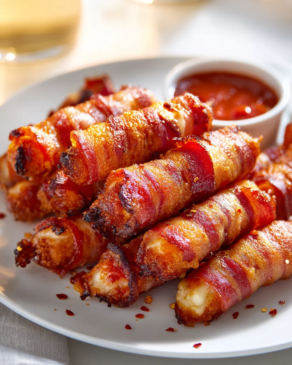 Beef Bacon Mozzarella Sticks: Knusprig, käsig & unwiderstehlich!