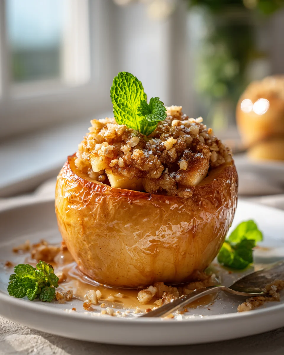 Gefüllte Bratäpfel mit Apfel-Crumble-Füllung – Süßer Genuss