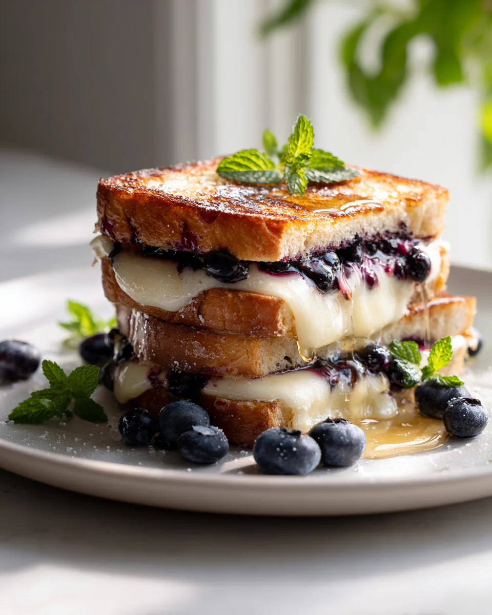 Süß-salziger Blueberry Grilled Cheese mit Brie Genuss