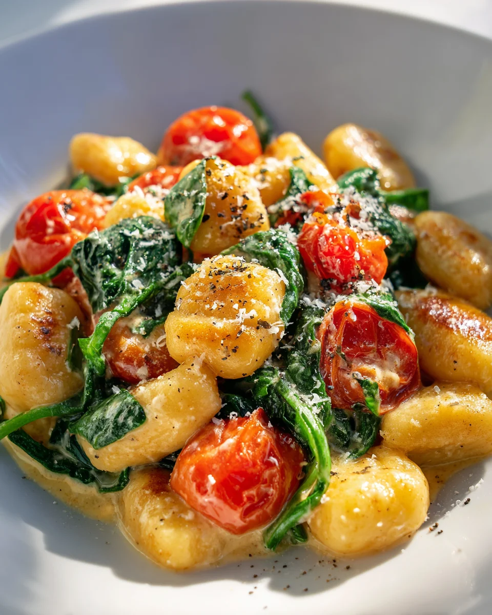 Ultimative Schnelle Gnocchi Pfanne: Tomate & Spinat