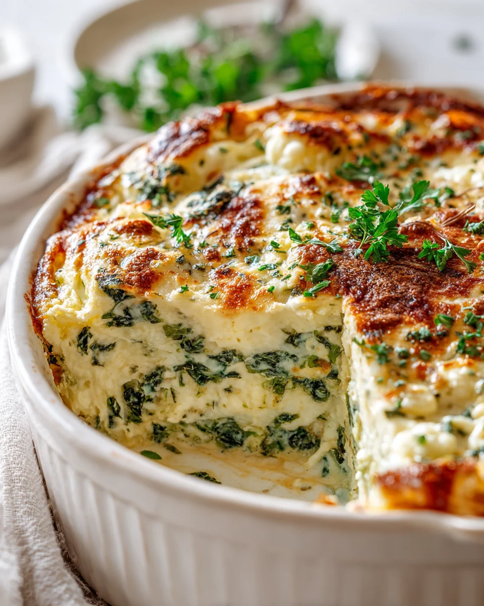 Low Carb Spinat Blumenkohl Auflauf Rezept – Lecker & Gesund